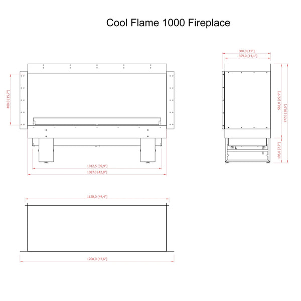Cool Flame 1000 Jobb Sarok Kandalló