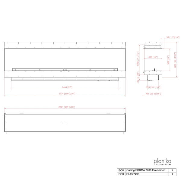 Forma 2700 Three-sided