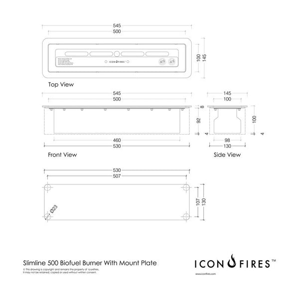 Icon Fires Slimline égő - 50 cm