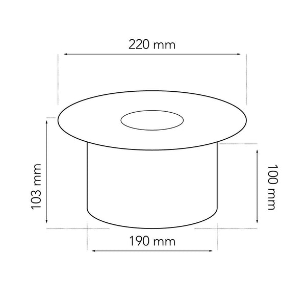 Kerek 2,5L bio égő (Ø: 19 cm)