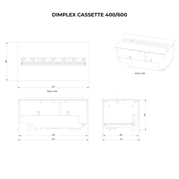 Cassette 400-600 beépíthető vízgőz égő