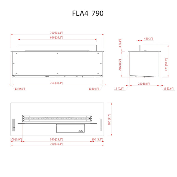 FLA4 790 - automata bioetanol égő