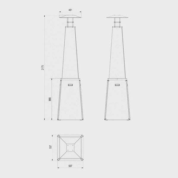 Pyramid kültéri gázkandalló