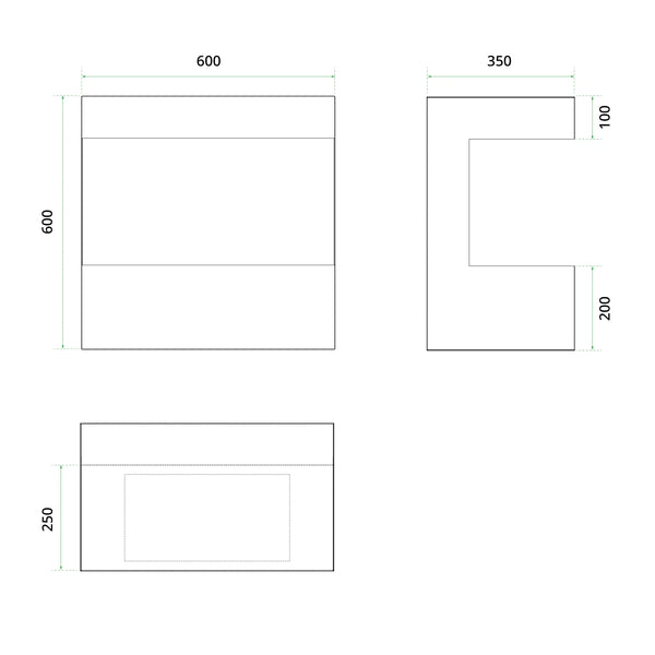 Late Wall-Mounted Water Vapour Fireplace - White