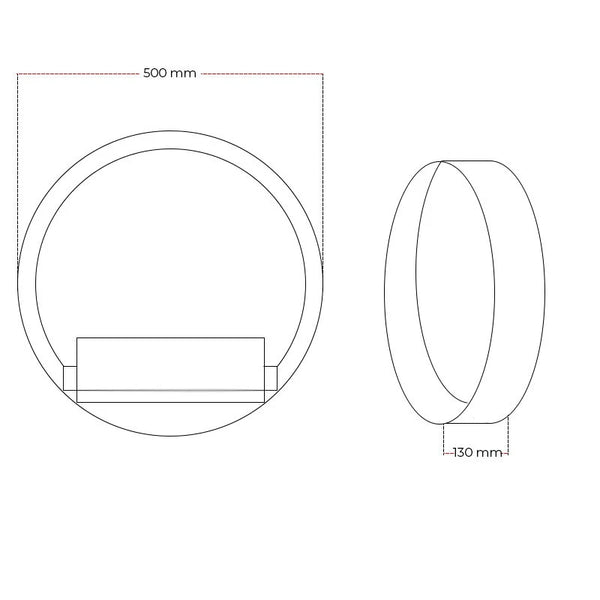 Delaware S kerek design kandalló - Ø50 cm