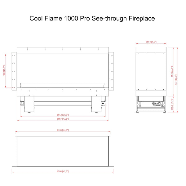 Cool Flame 1000 átlátszó kandalló