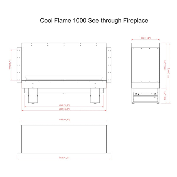 Cool Flame 1000 átlátszó kandalló