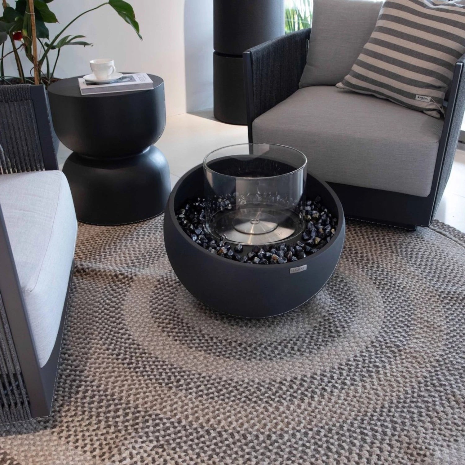 FIRENZE Bioethanol Bowl S – Slate Black