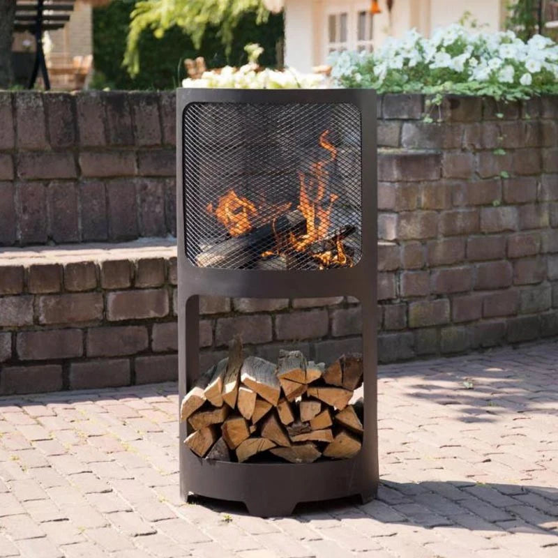 Buffalo Firepit with Wood Storage
