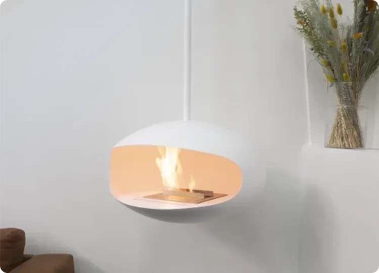 White Cocoon fireplace
