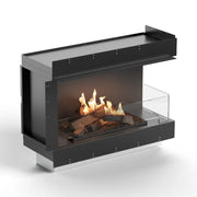 Flogs Box 1000 Right Corner - Bioethanol Fireplace