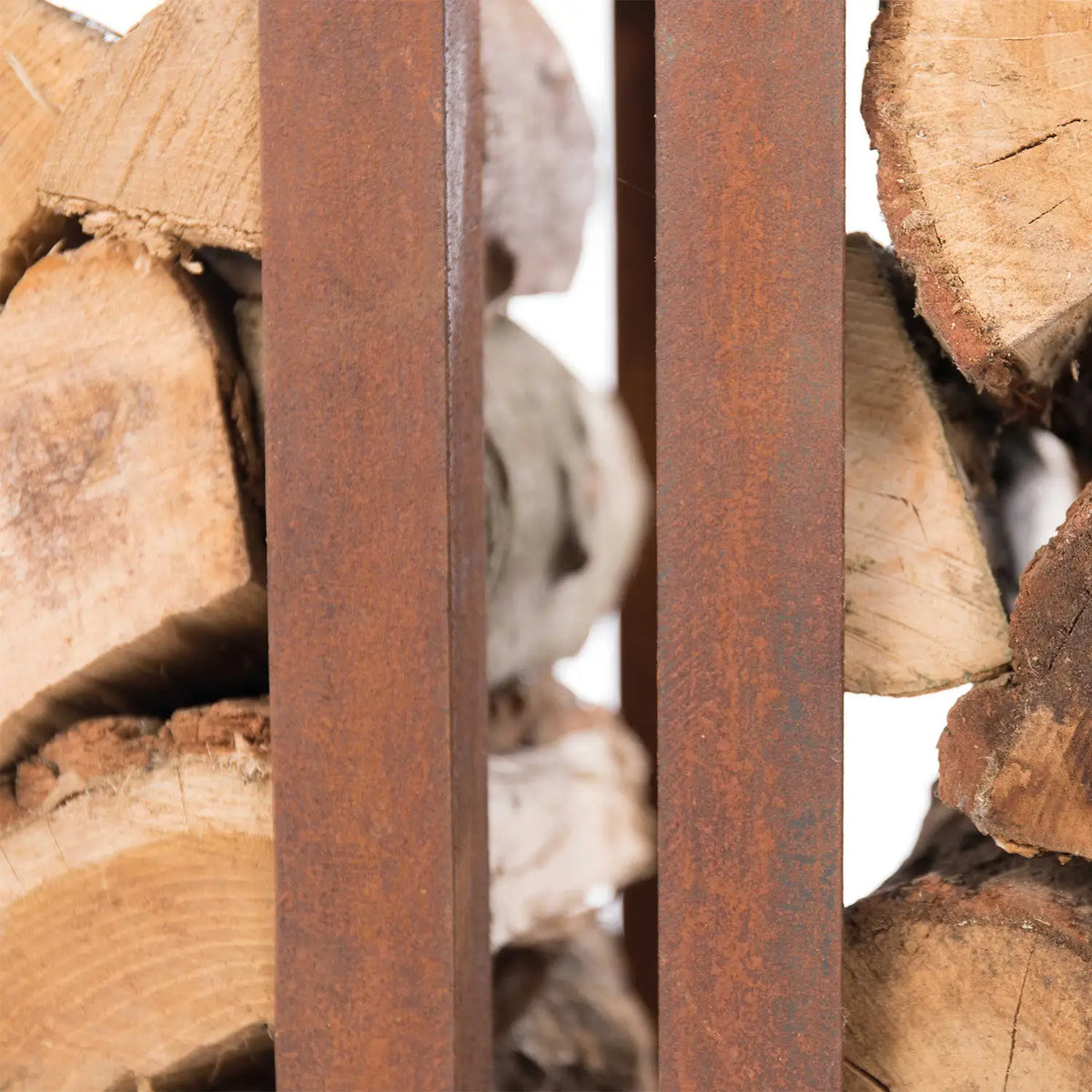 Tűzifa tároló doboz corten acélból – 50 cm