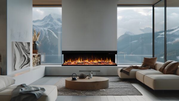 Unique 166 cm - Three-sided Electric Fireplace