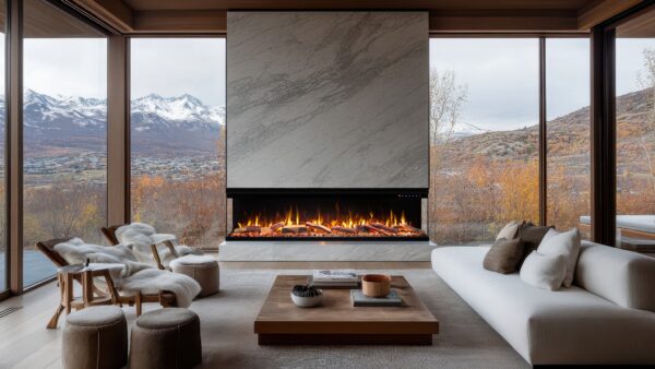 Unique 166 cm - Three-sided Electric Fireplace