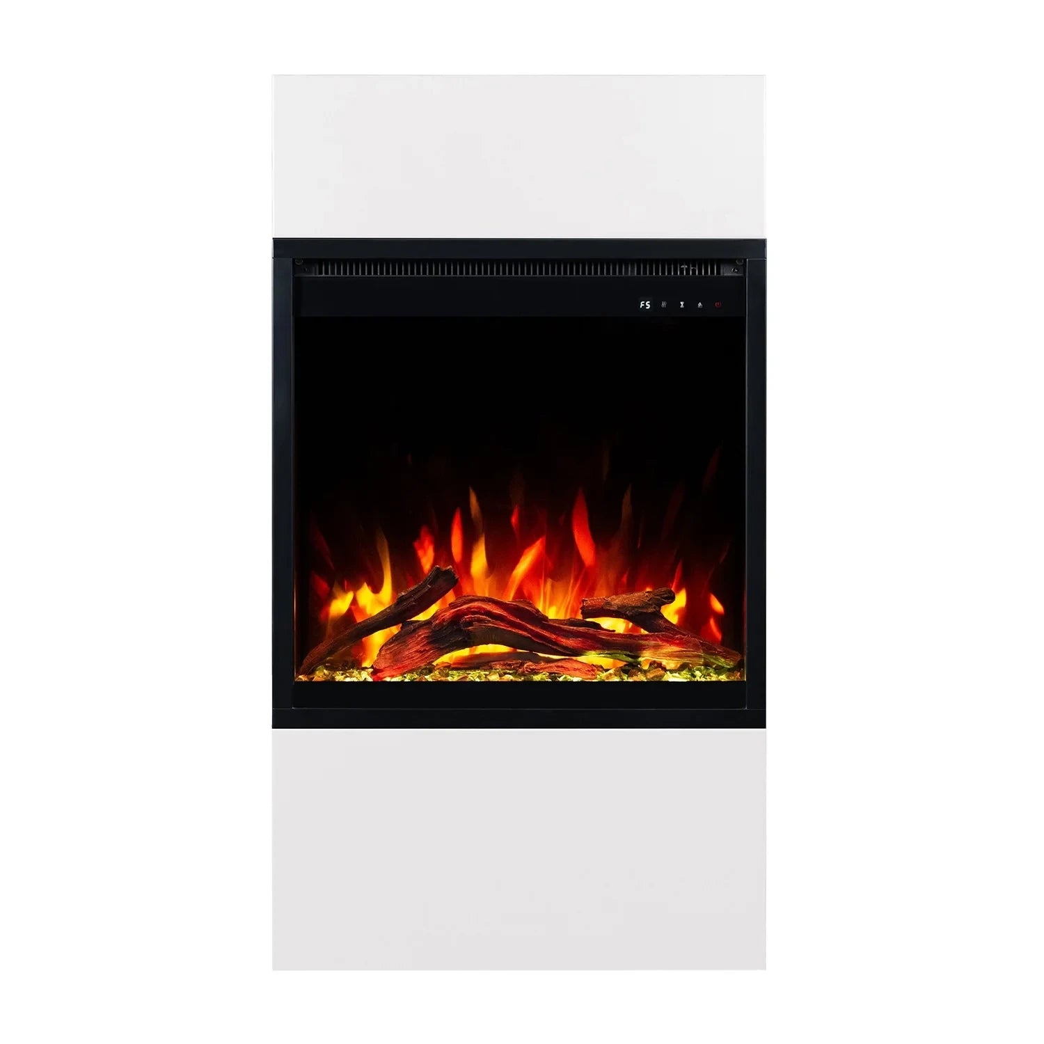 Milos 60 Freestanding Electric Fireplac - White