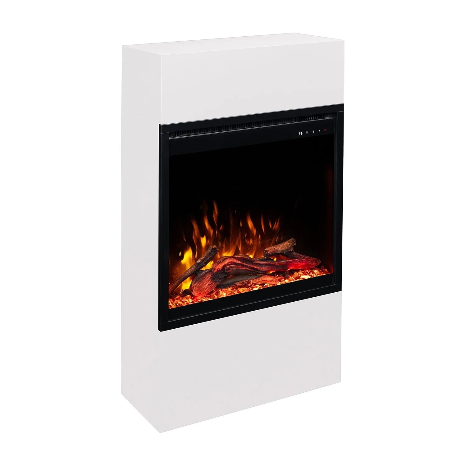 Milos 60 Freestanding Electric Fireplac - White
