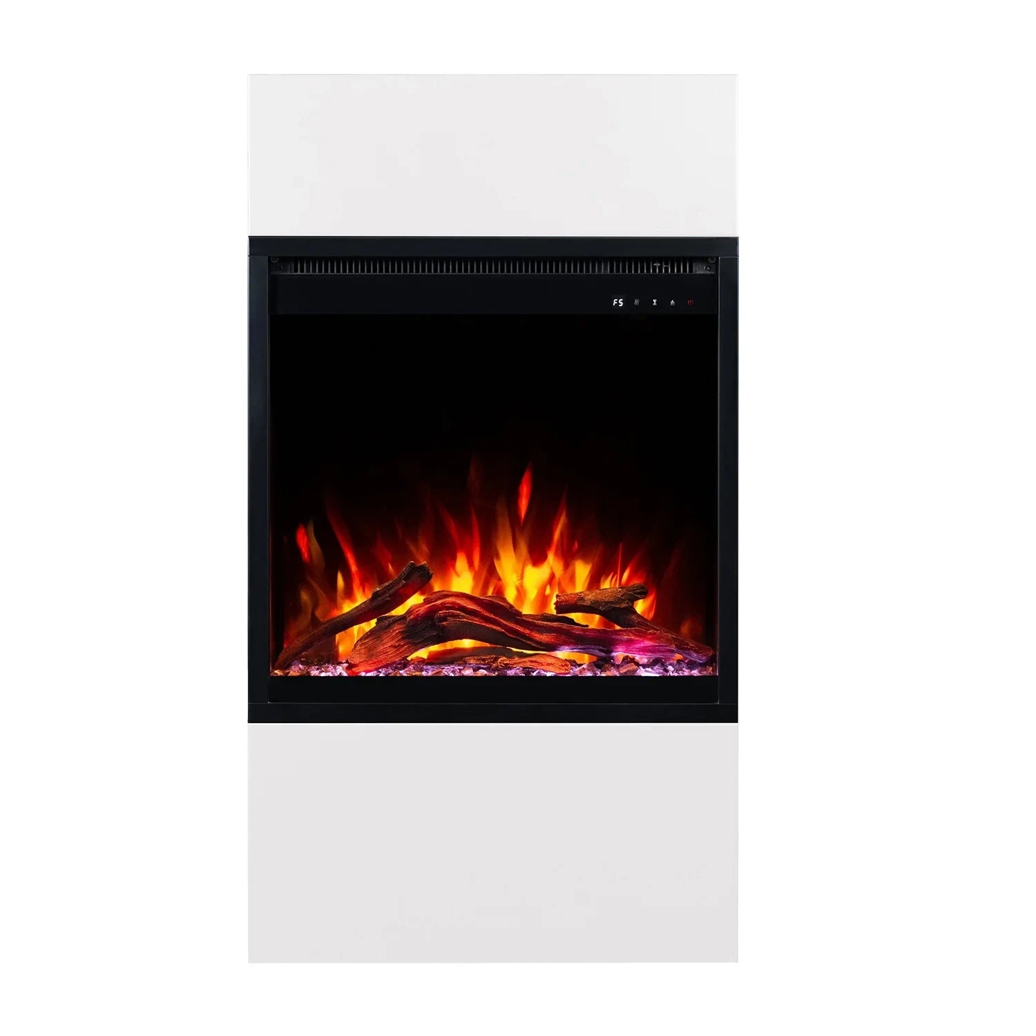Milos 60 Freestanding Electric Fireplac - White