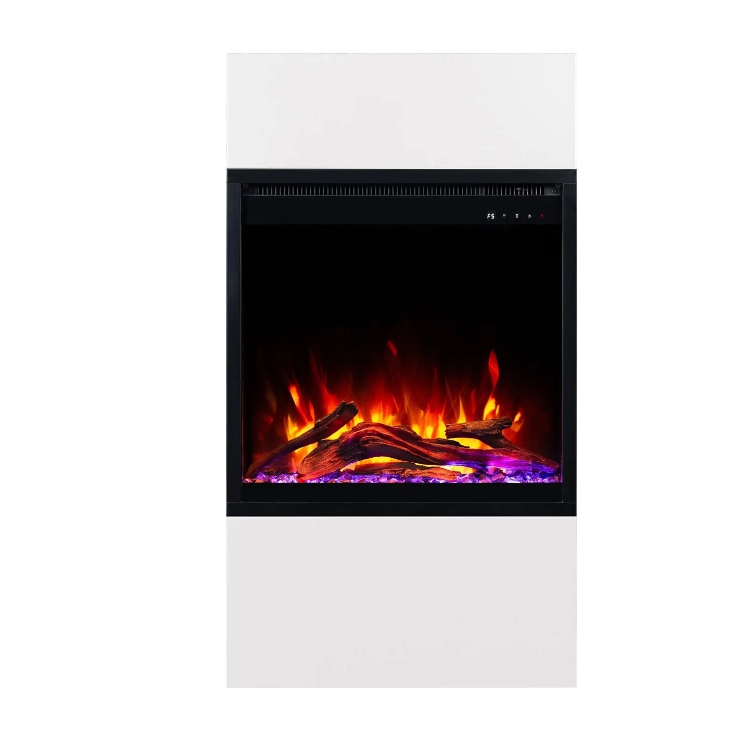 Milos 60 Freestanding Electric Fireplac - White