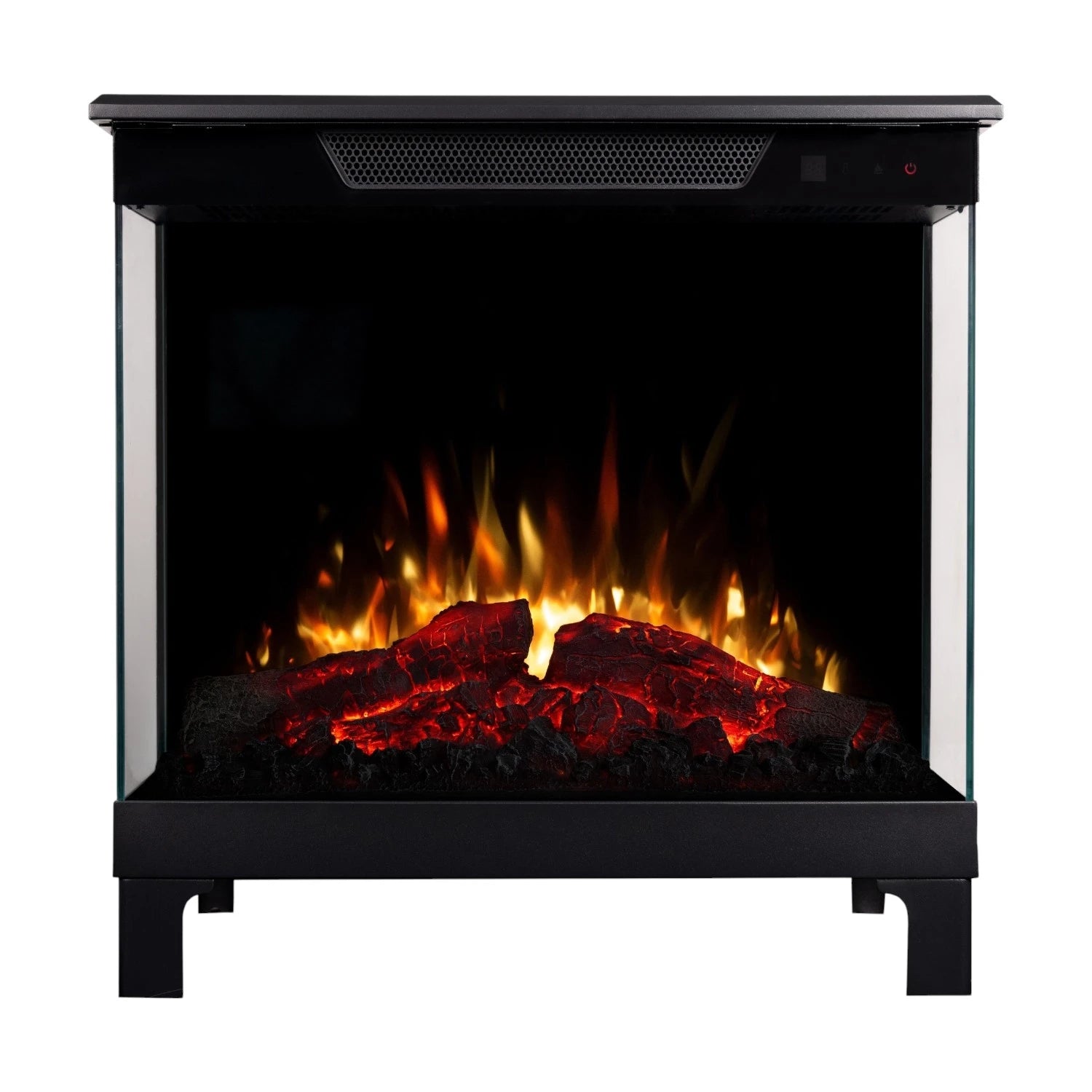 Tower 56 – Freestanding Electric Fireplace with 3-Sided Flame View