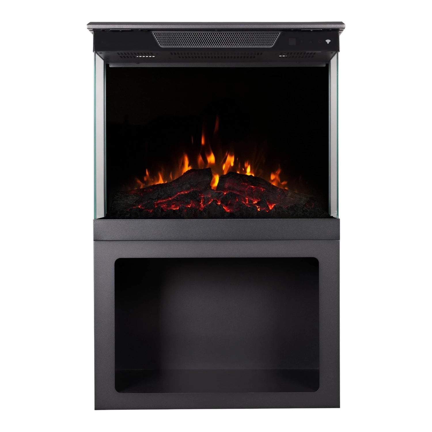 Tower 61 Electric Fireplace with Log Storage