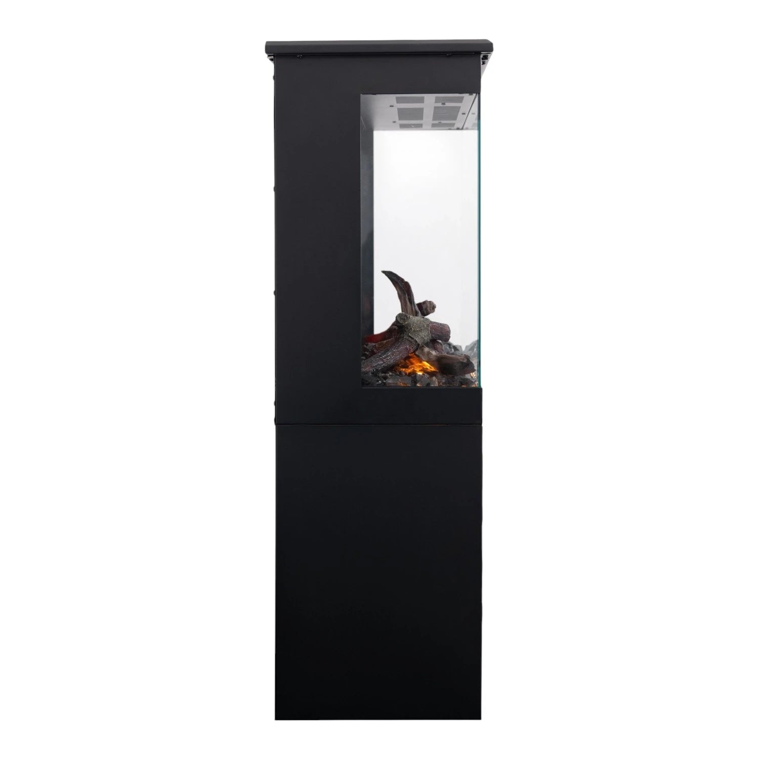 Tower 61 Electric Fireplace with Log Storage