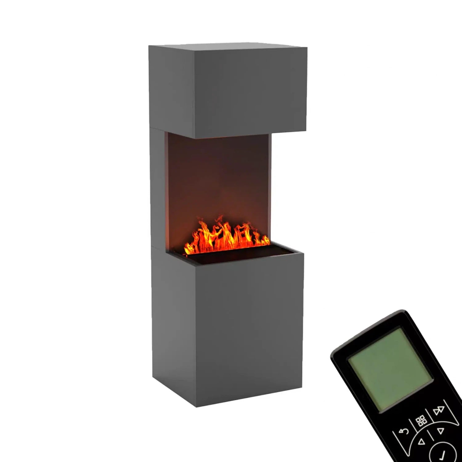 Beethoven Grey - OMC 600 | Freestanding Water Vapour Fireplace