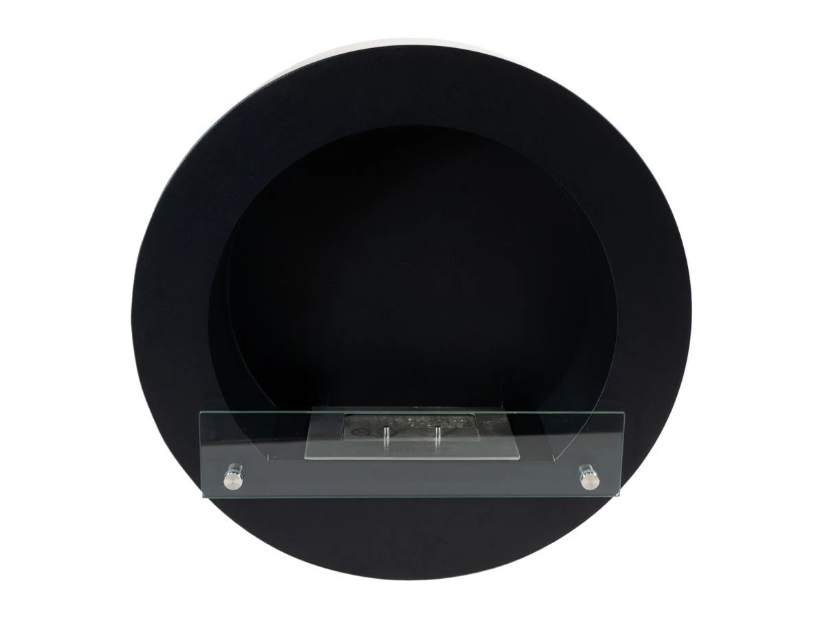 Round Black Bioethanol Fireplace
