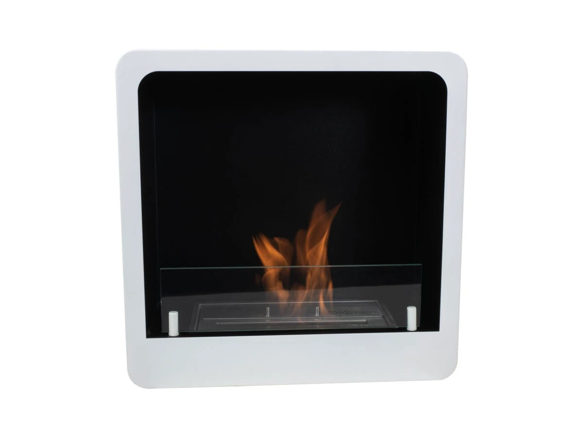 Square Bioethanol Fireplace with Round Edges