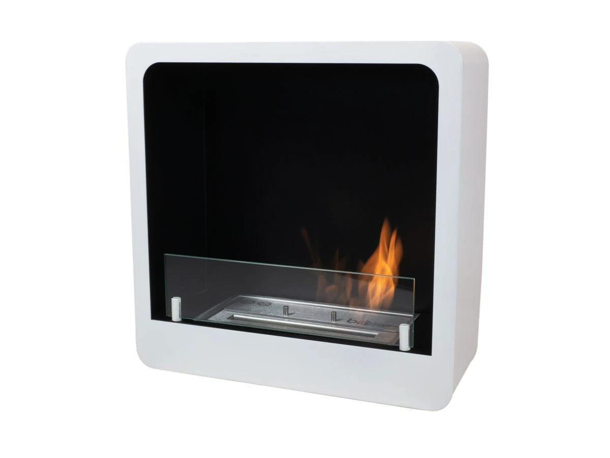 Square Bioethanol Fireplace with Round Edges