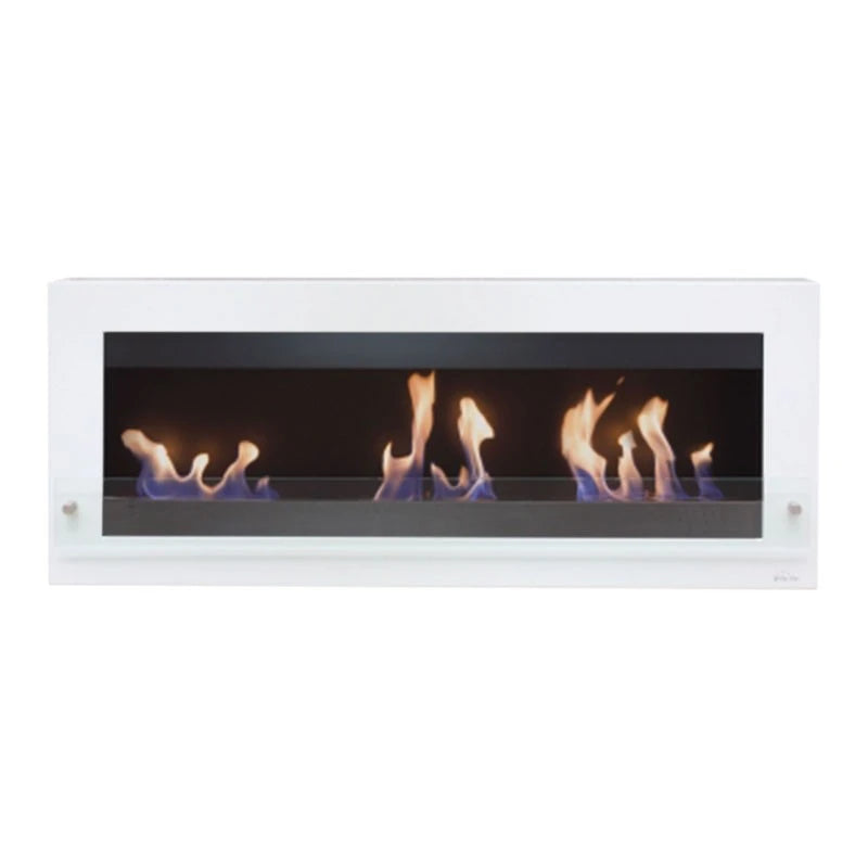 Large Wall Mounted Biofireplace - White