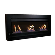 Wall Mounted Bioethanol Fireplace in Black