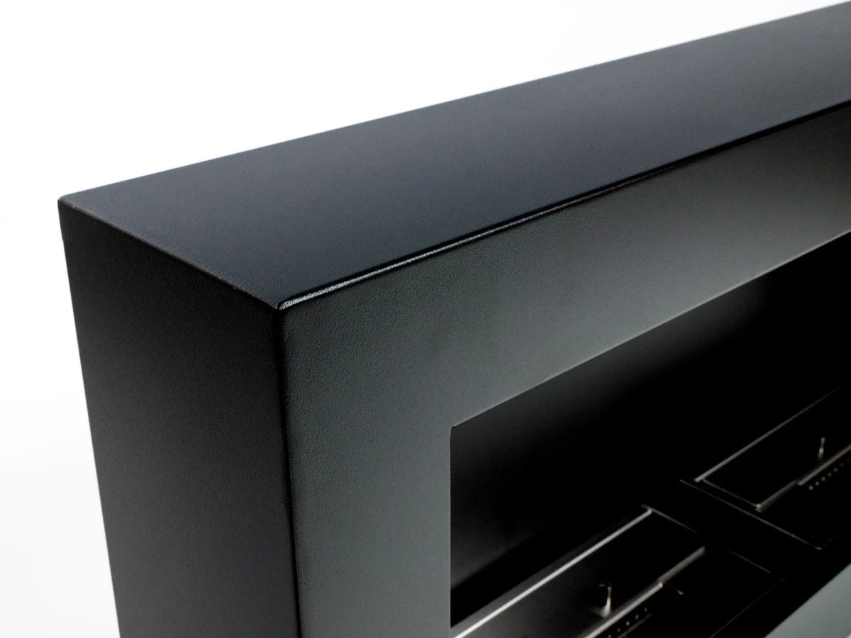 Large Black Biofireplace for Wall Mounting