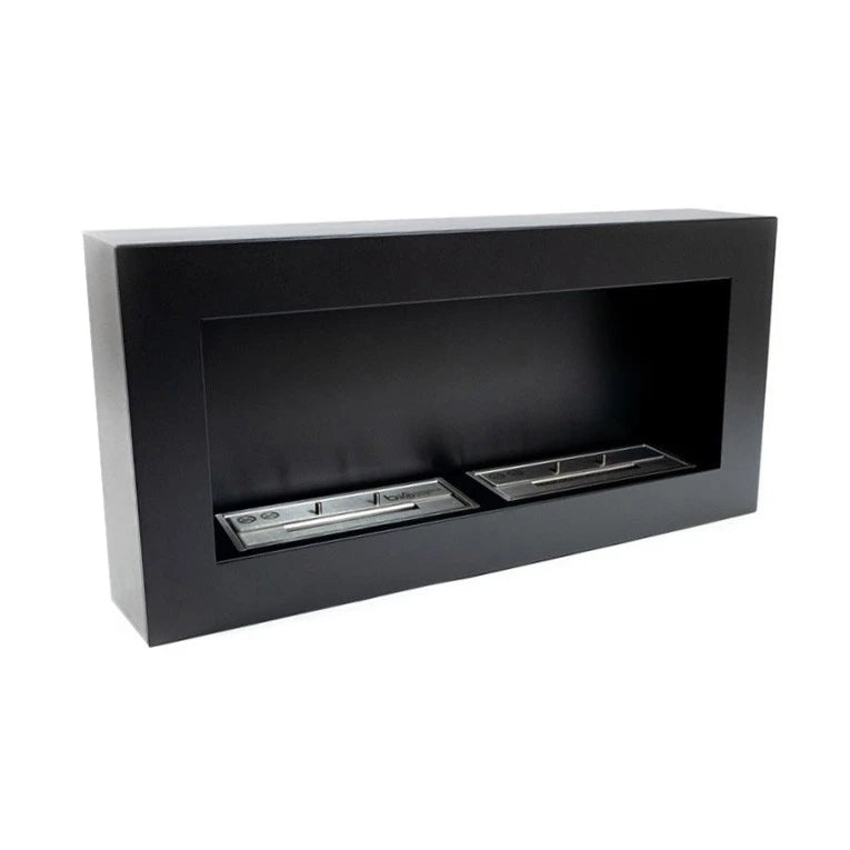 Large Black Biofireplace for Wall Mounting