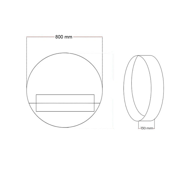 Delaware XL fekete - Ø80 cm