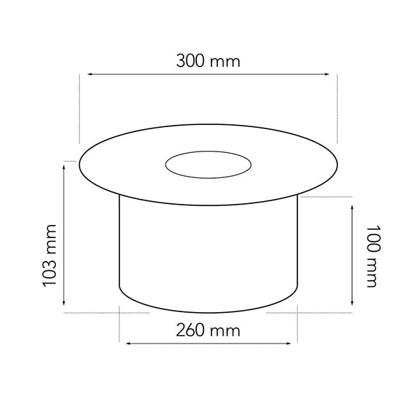 Kerek 5 literes bioetanol égő (Ø: 26 cm)