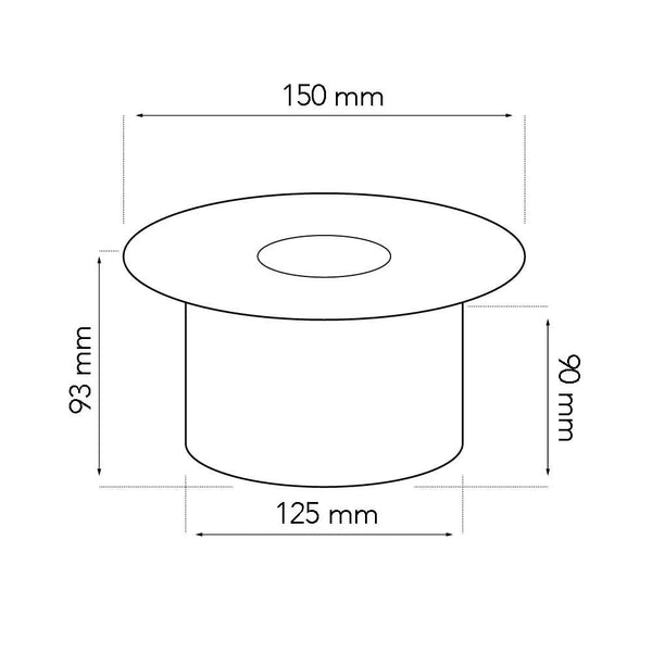 Kültéri kerek 1 literes etanol égő Ø15 cm