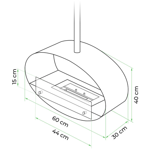 Halifax acél - 60 cm