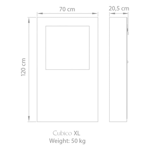 Safretti Cubico XL - Csiszolt acél