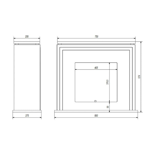Colyton Freestanding Bio Fireplace
