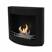 Wall Mounted Bioethanol Fireplace - Black