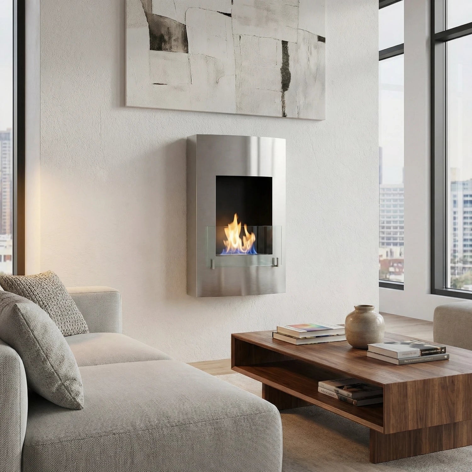 Vertical Bioethanol Fireplace