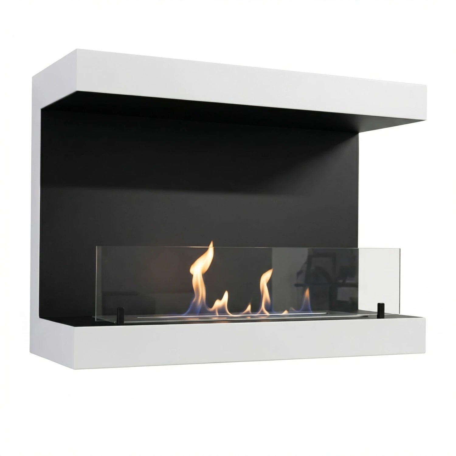 Dakota White - 3-sided 80 cm Wall Biofireplace