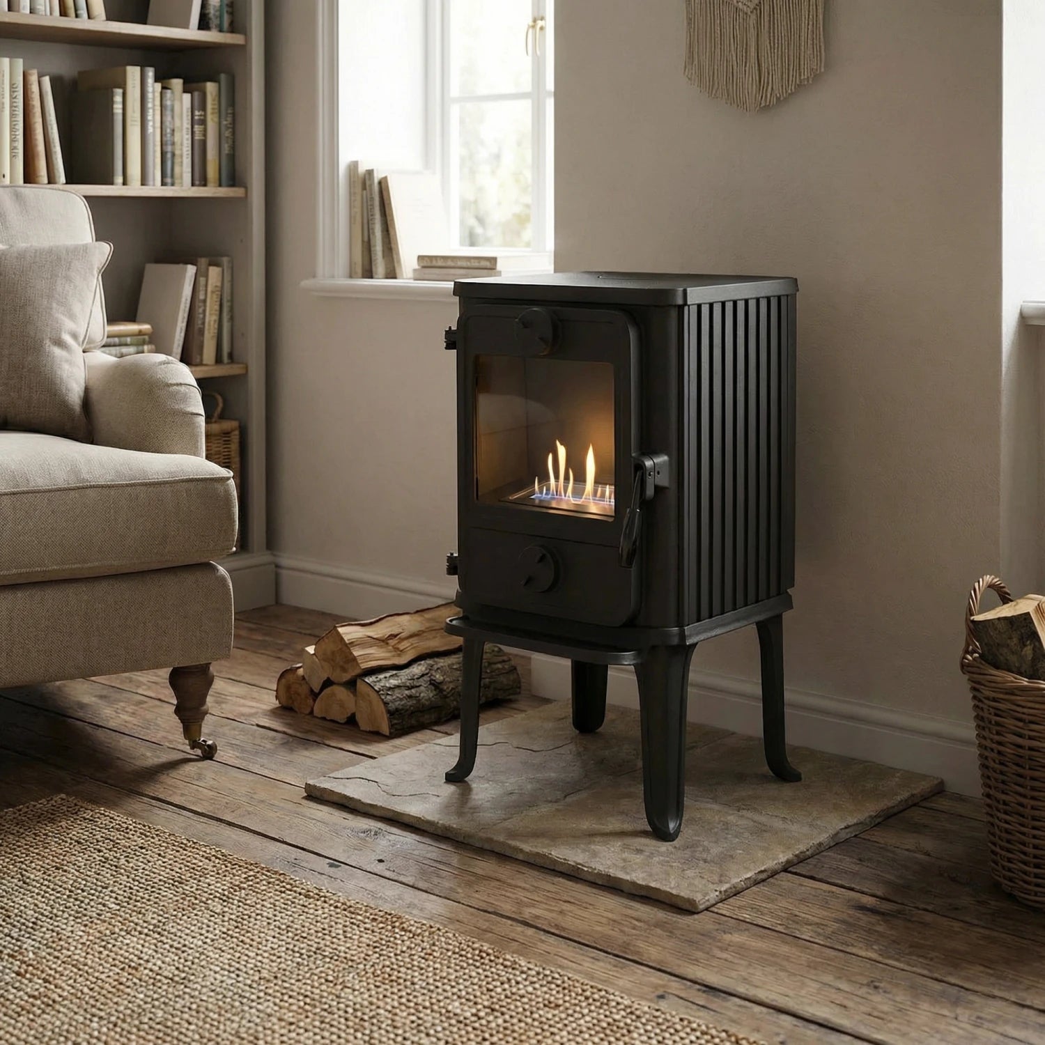 Morsø 3116 - Bioethanol stove with ribs, 250 mm legs