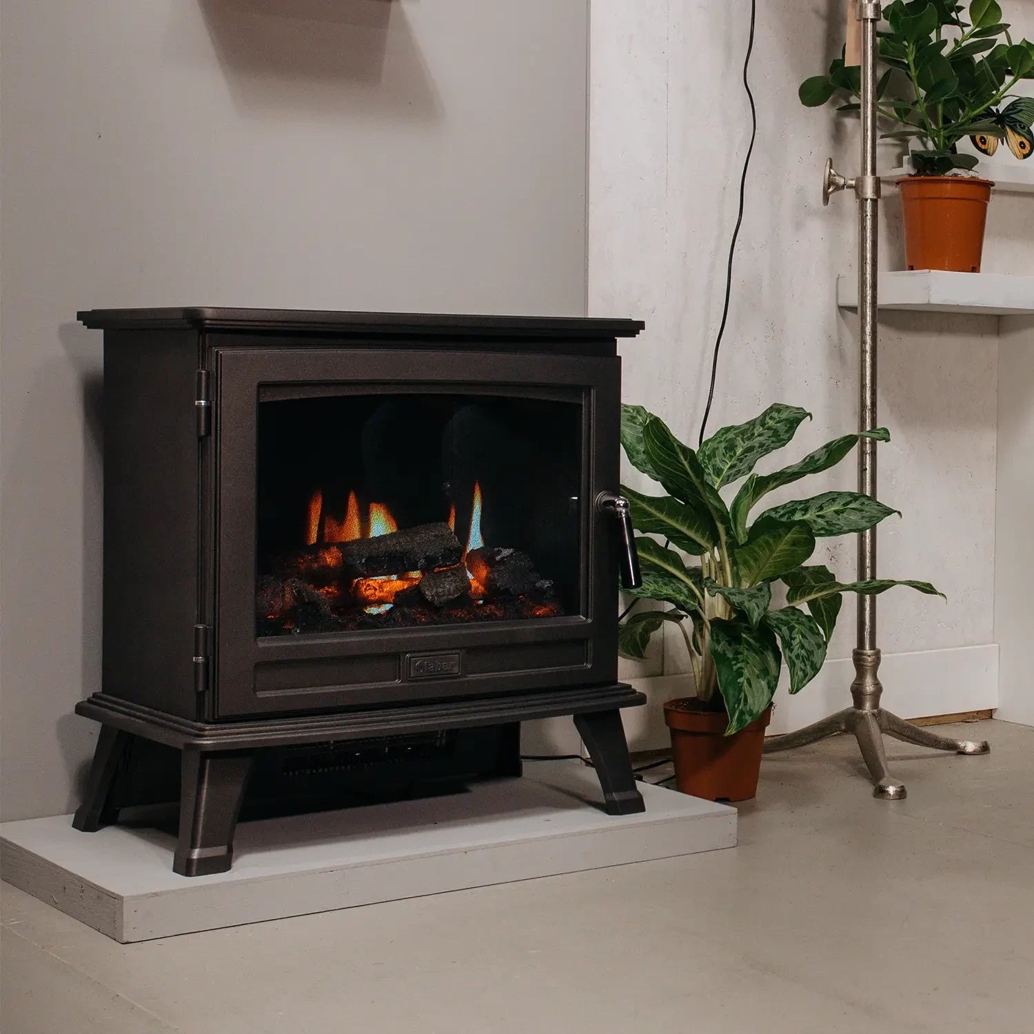 black electric stove