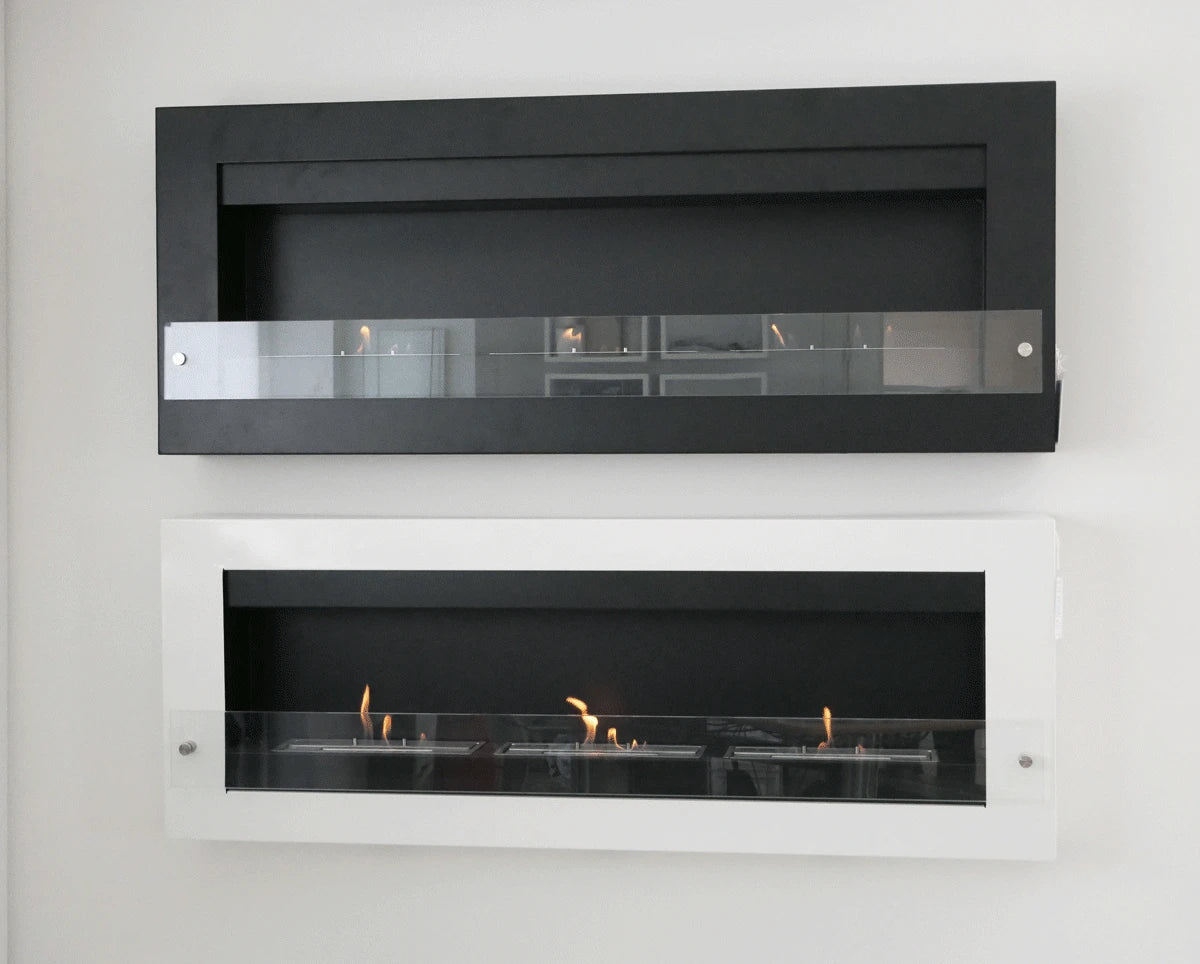 Large Wall Mounted Biofireplace - White