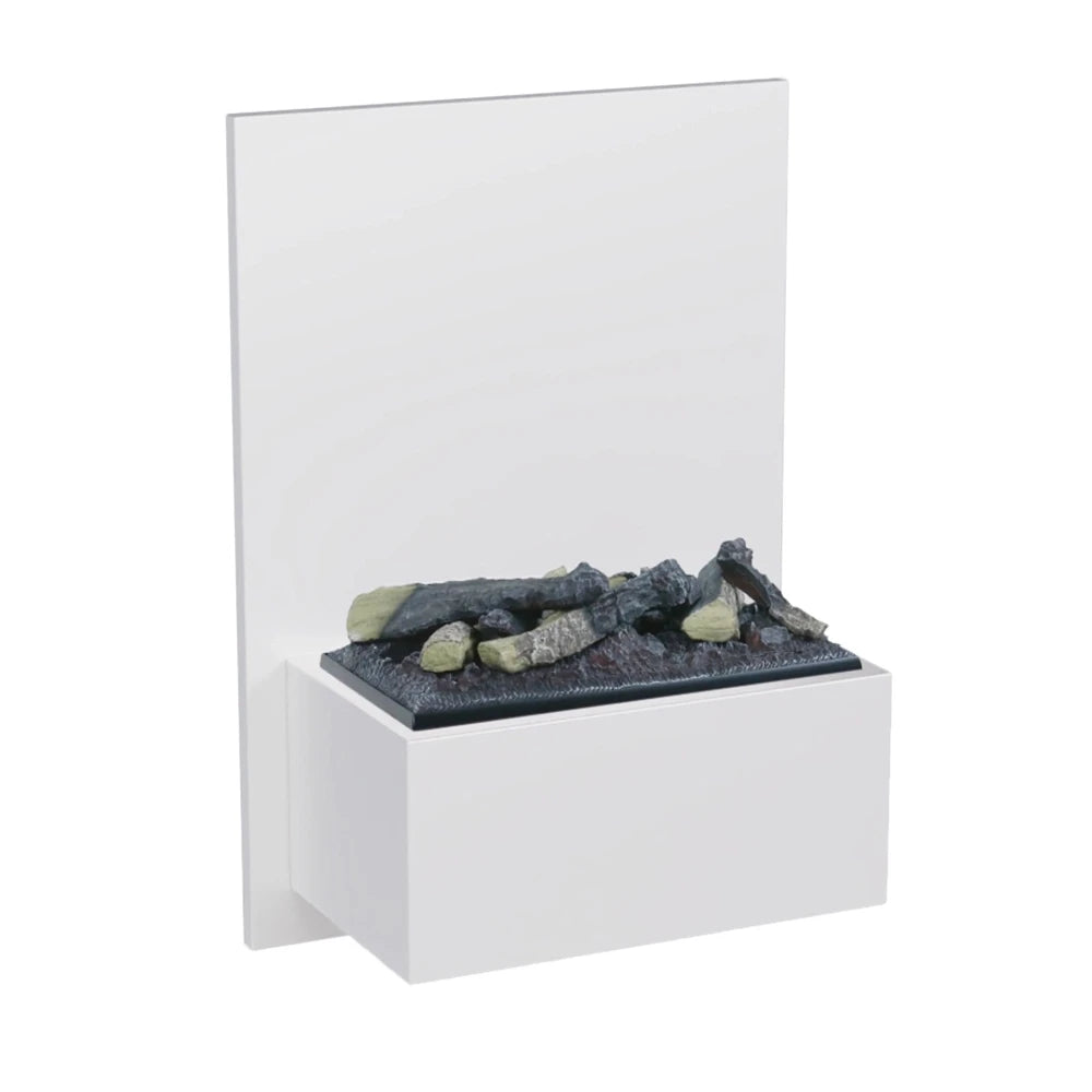 Brekke Wall-Mounted Water Vapour Fireplace - White