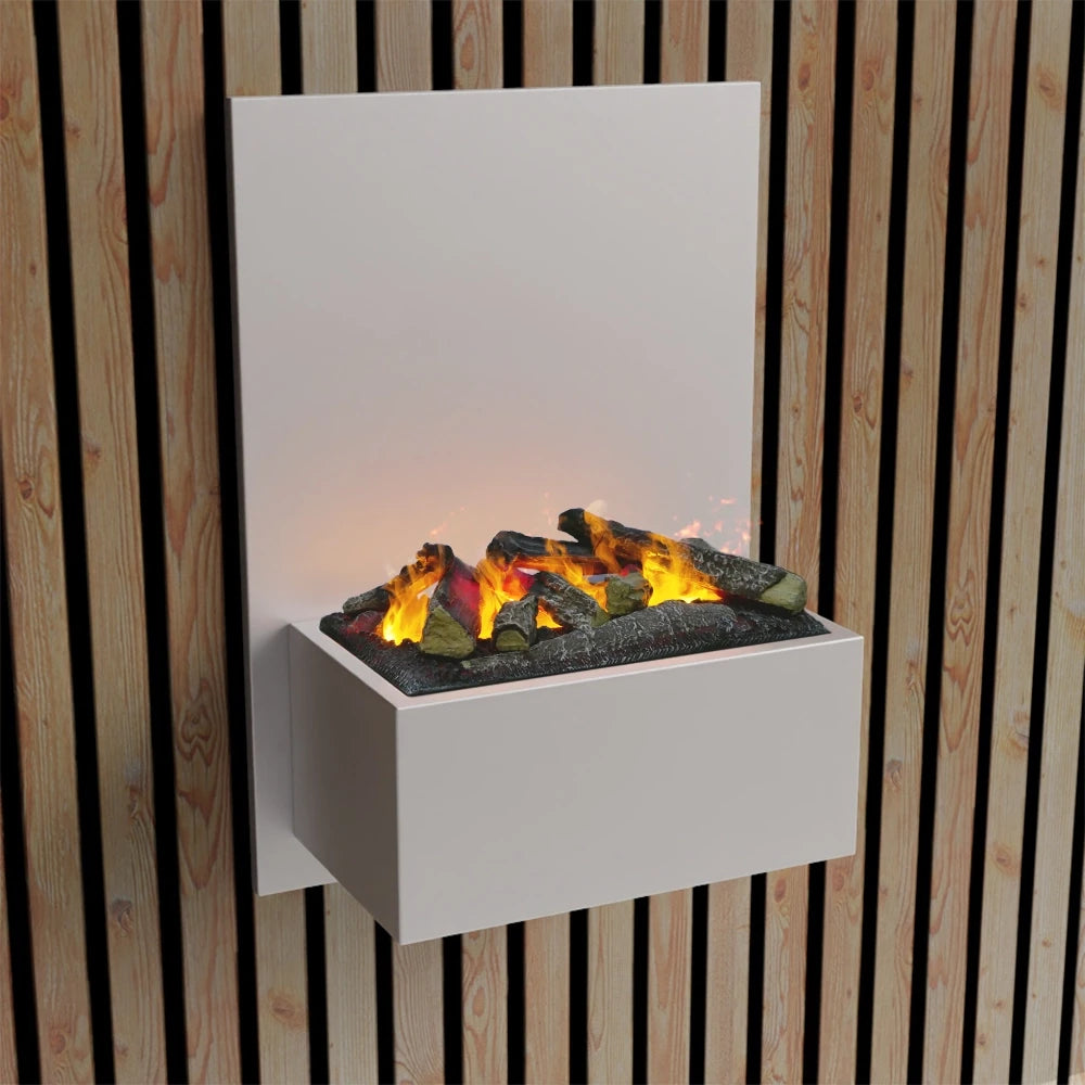 Brekke Wall-Mounted Water Vapour Fireplace - White