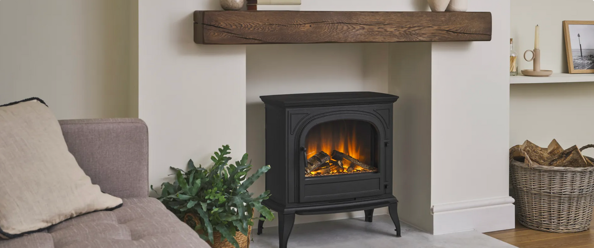 Hinton Cast Iron Electric Fireplace