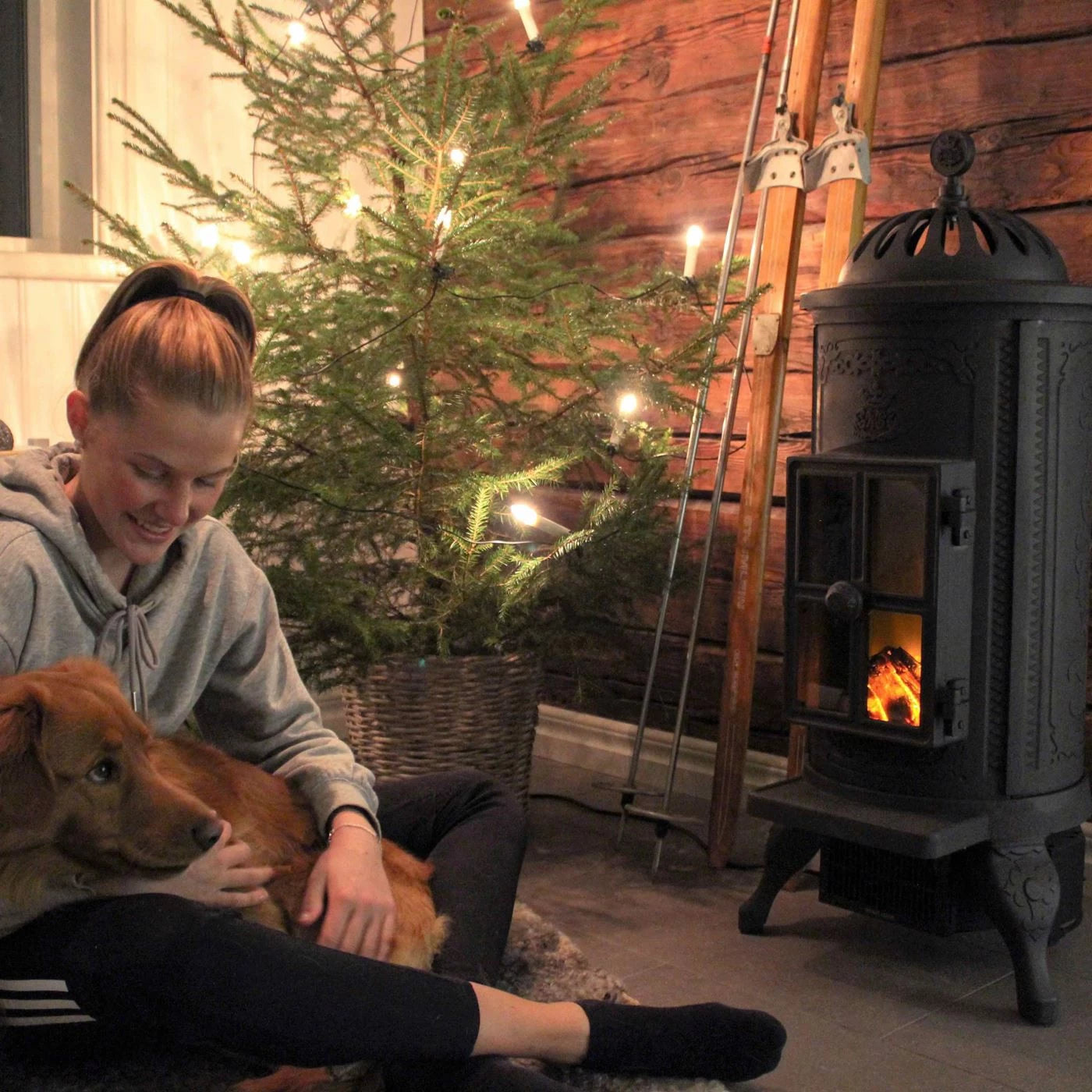 round electric fire carl