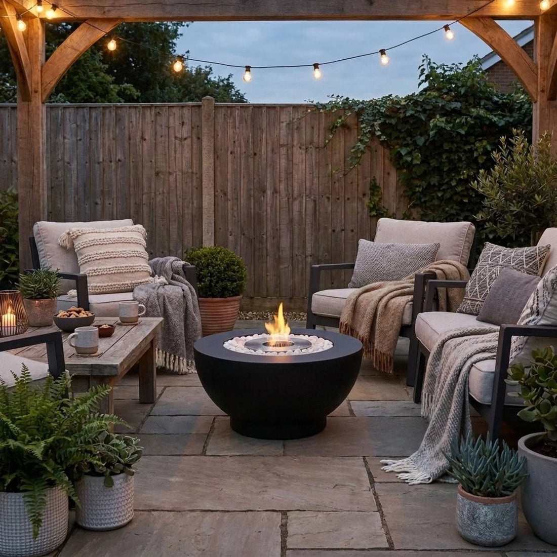 Circula Bioethanol Fire Pit - Black